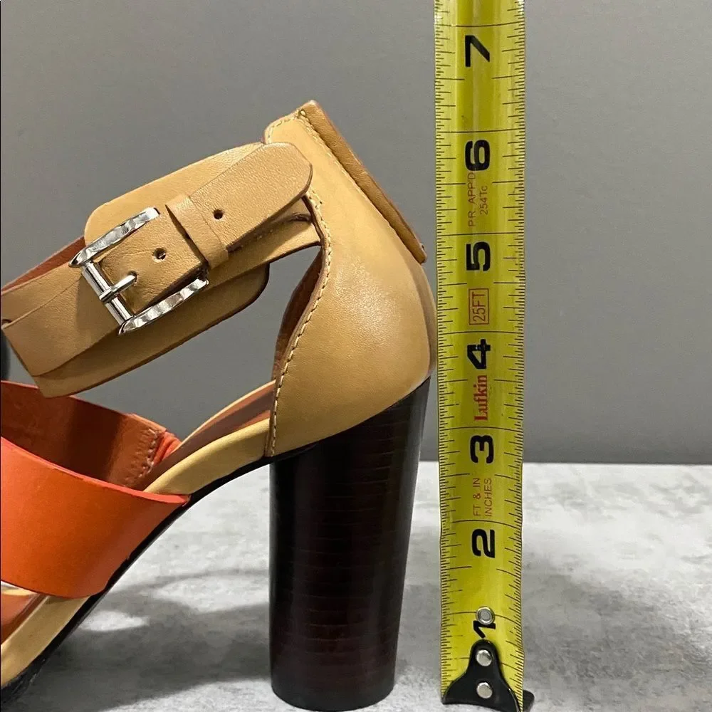 Rebecca Minkoff Double Strap Block Heel Open Toe Sandals/Heels Size 7